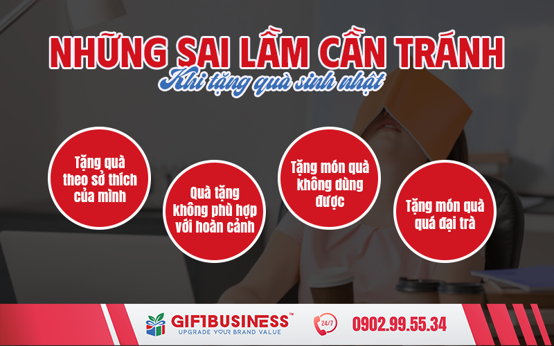 sai lầm cần tránh khi tặng quà sinh nhật