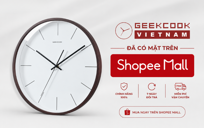 đồng hồ treo tường geekcook trên shopee mall