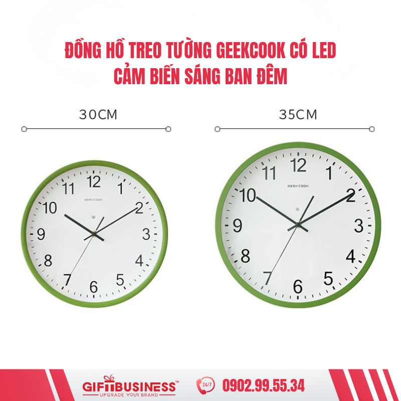 đồng hồ treo tường 30cm