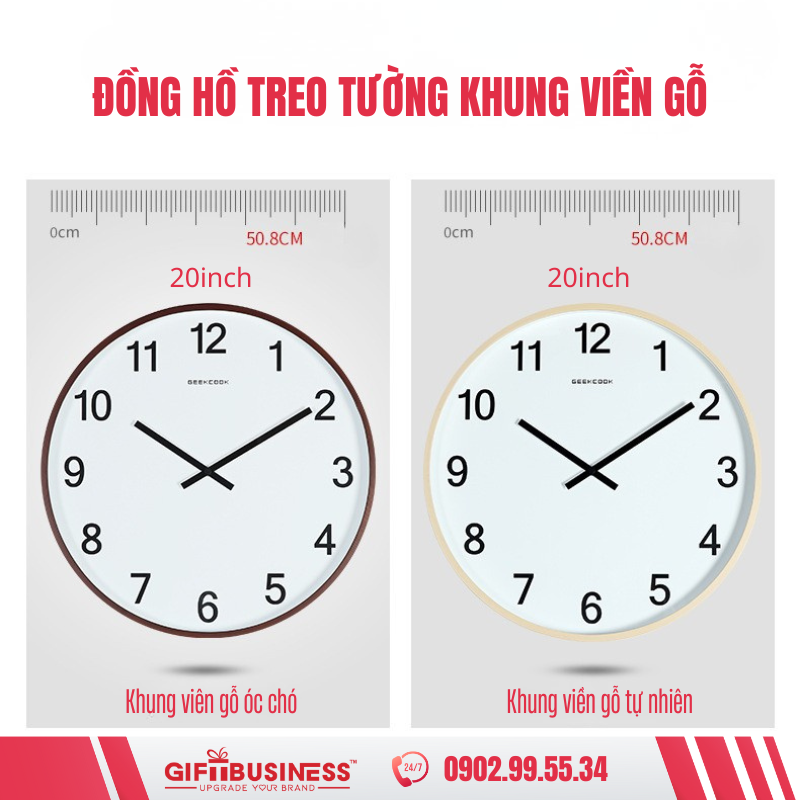 đồng hồ treo tường cỡ lớn 50cm