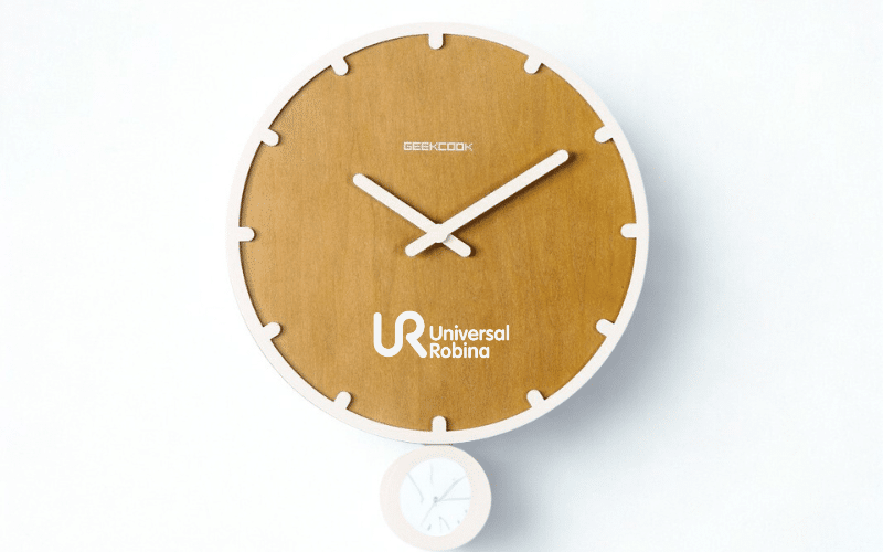 đồng hồ treo tường quả lắc in logo