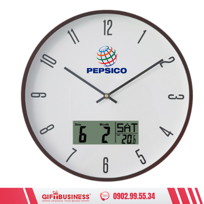 in logo đồng hồ treo tường