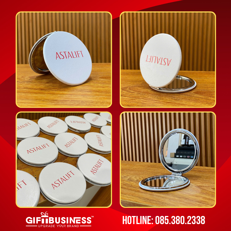 quà tặng gương trang điểm mini