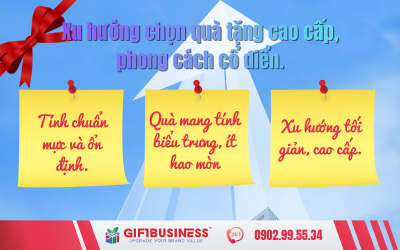 xu hướng chọn quà tặng cao cấp phong cách cổ điển