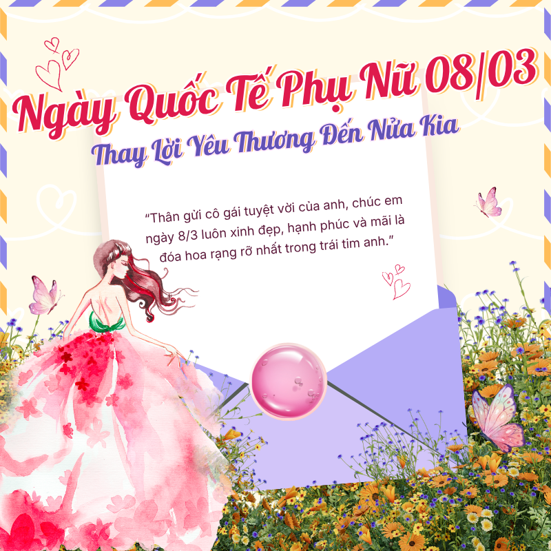 lời chúc 8/3 cho bạn gái
