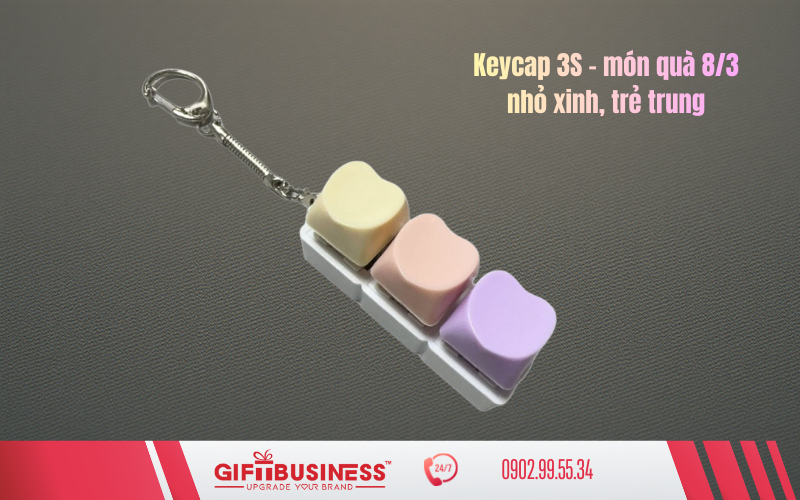 móc khóa keycap - quà tặng 8 3 cho nhân viên nữ