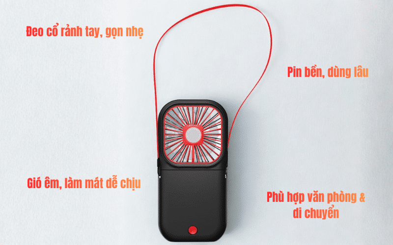 quạt đeo cổ - quà tặng 8 3 cho nhân viên nữ