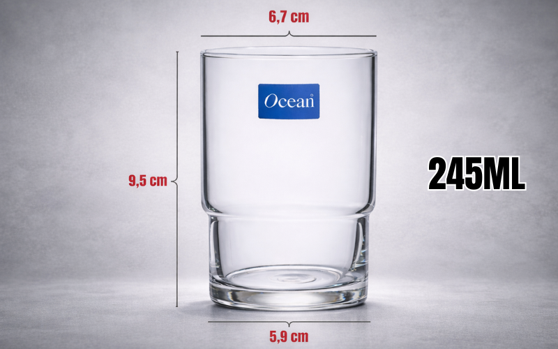 Quà tặng khách - ly thủy tinh in logo