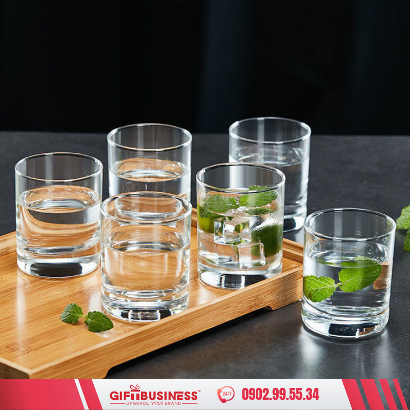 Bộ 6 cốc thuỷ tinh quà tặng khách hàng