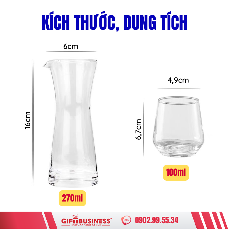 Thông số kỹ thuật bộ bình ly chia cà phê