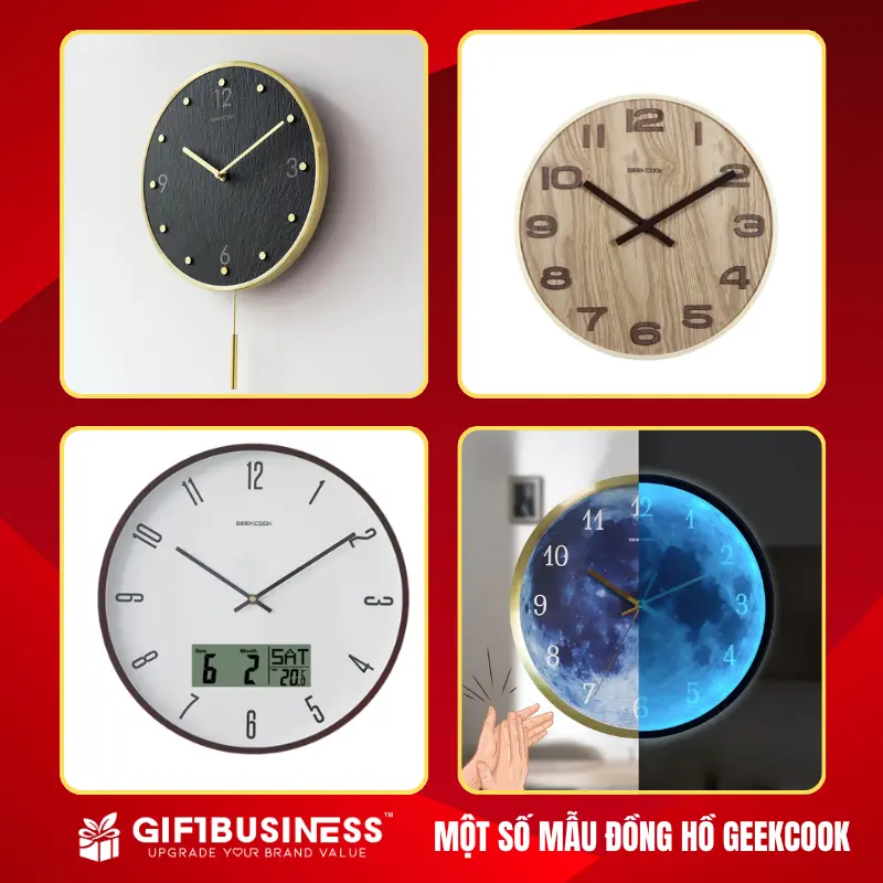 đồng hồ treo tường Geekcook, quà tặng lưu niệm ý nghĩa