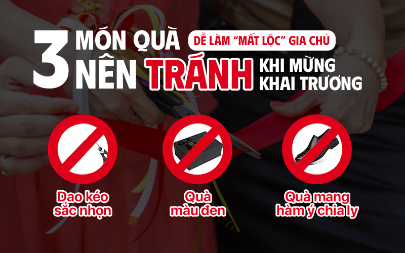 quà cần tránh khi tặng quà khai trương