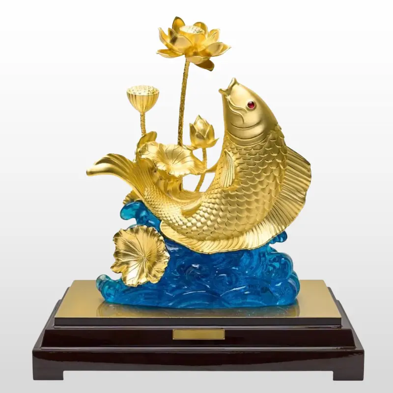 tượng liên ngư cầu tài