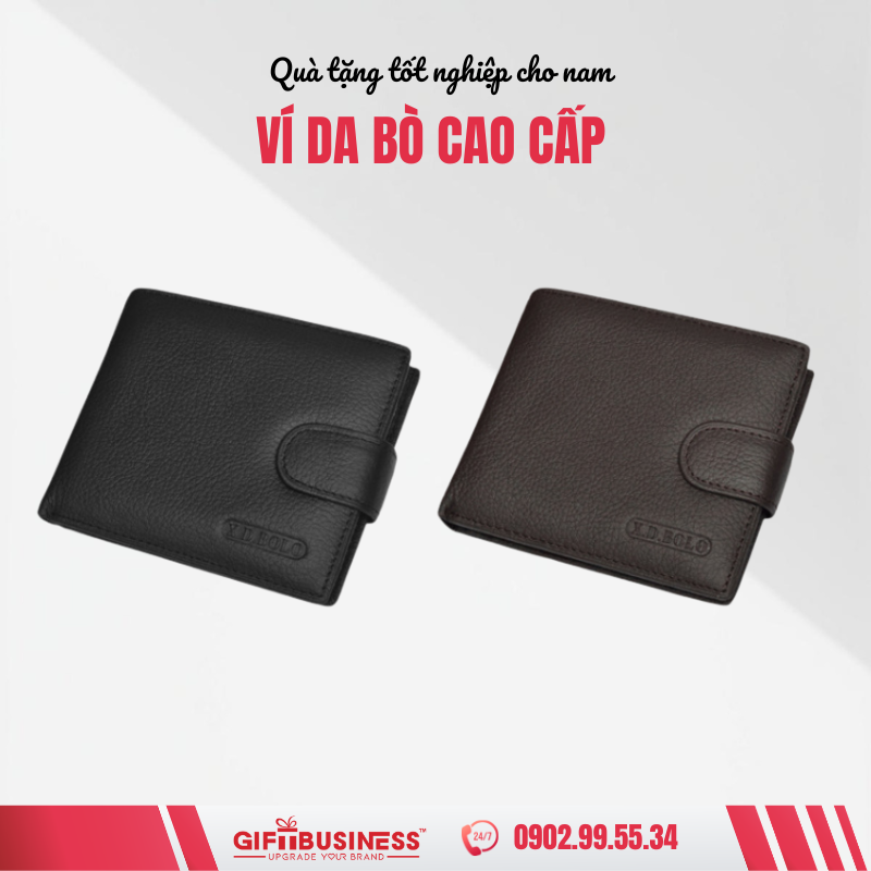 ví da bò thật cao cấp quà tặng