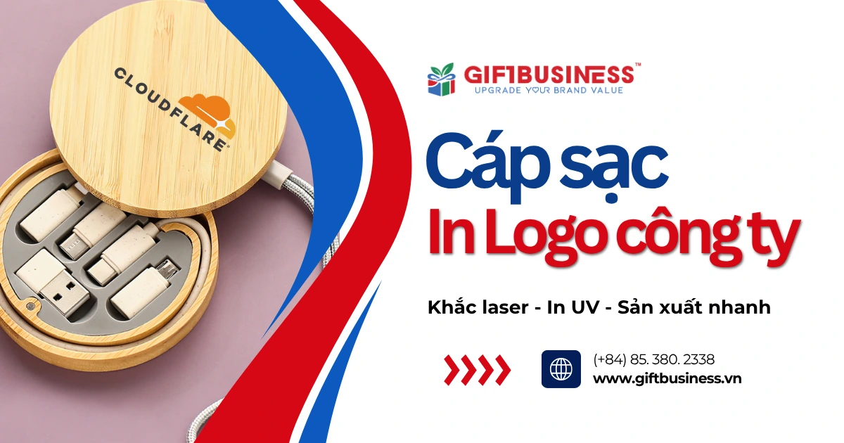 cáp sạc in logo công ty