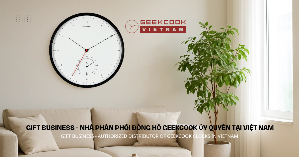 đồng hồ treo tường geekcook
