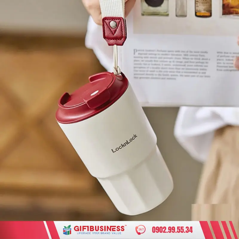 ly giữ nhiệt quà tặng xanh