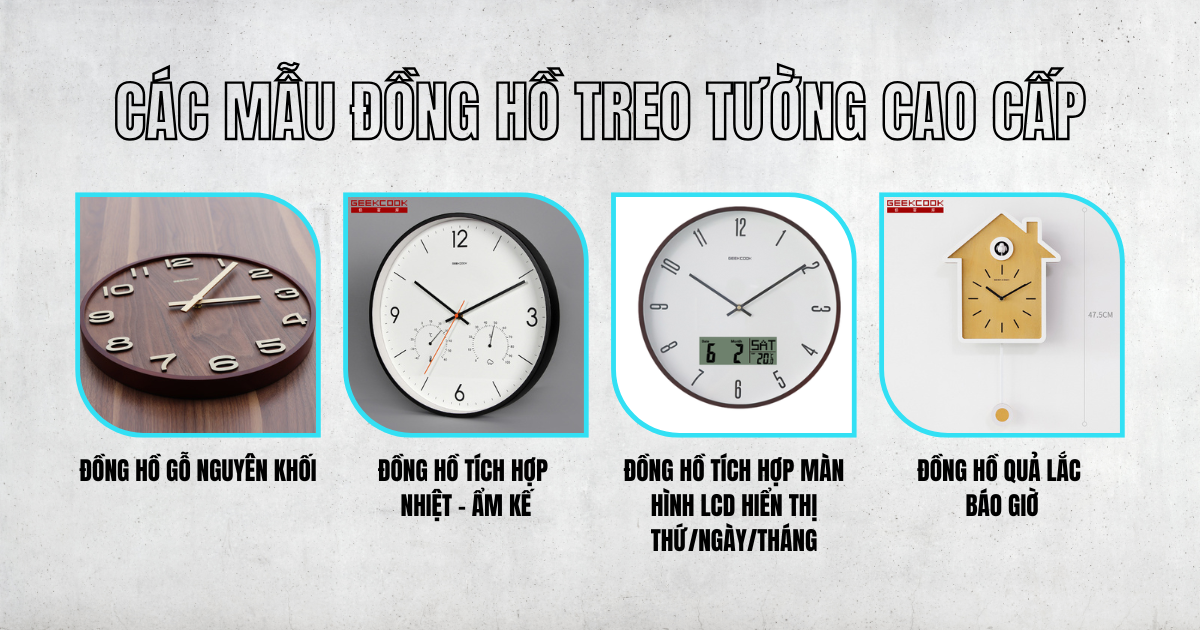 mẫu đồng hồ treo tường cao cấp