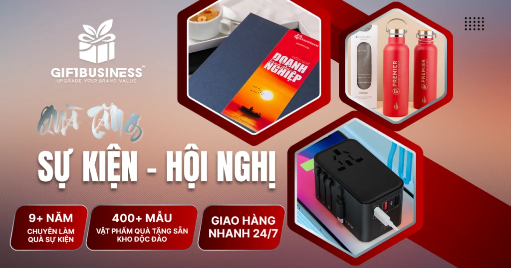 quà tặng sự kiện banner logo mới