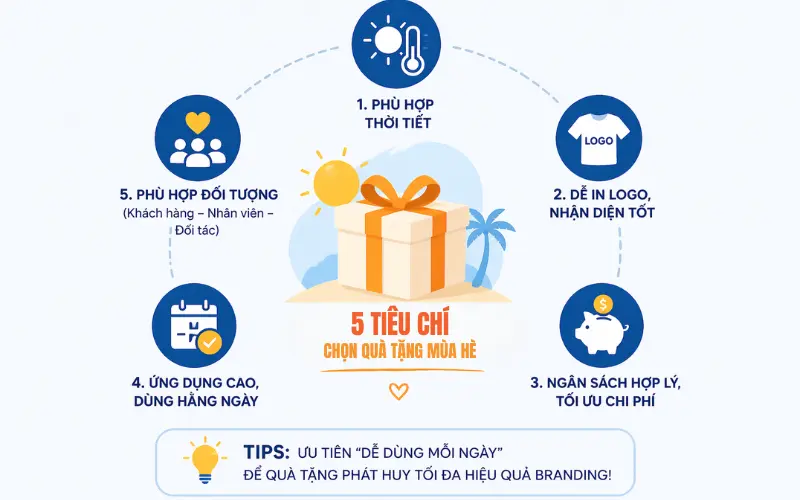 tiêu chí chọn quà mùa hè