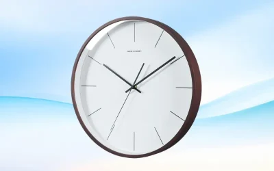 đồng hồ quartz kim trôi gỗ óc chó