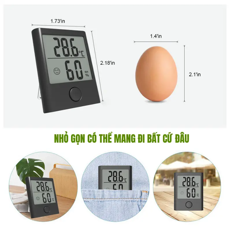 thông số kỹ thuật nhiệt ẩm kế để bàn