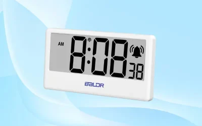 đồng hồ để bàn quà tặng thương hiệu baldr in logo