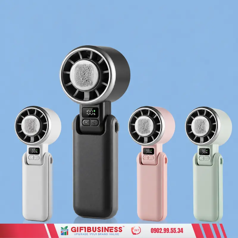 quà tặng doanh nghiệp quạt sạc cầm tay veeco vmf07