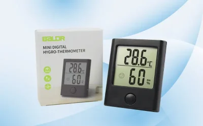 quà tặng nhiệt ẩm kế để bàn mini