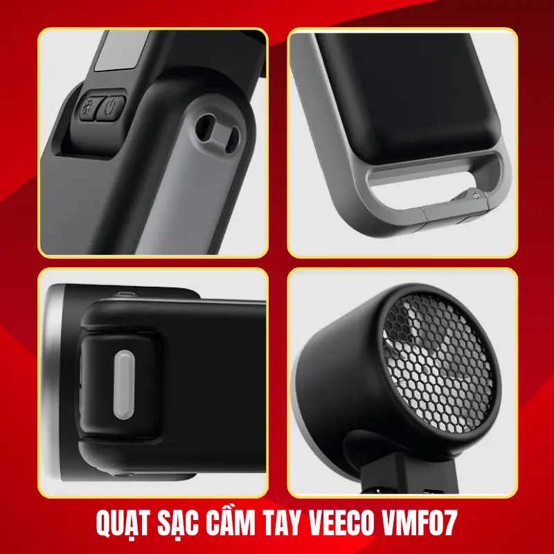 quạt sạc cầm tay veeco vmf07-b