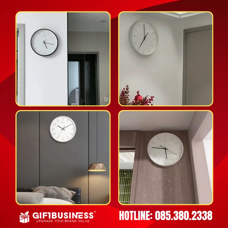 thiết kế bắc âu đồng hồ treo tường quartz kim trôi