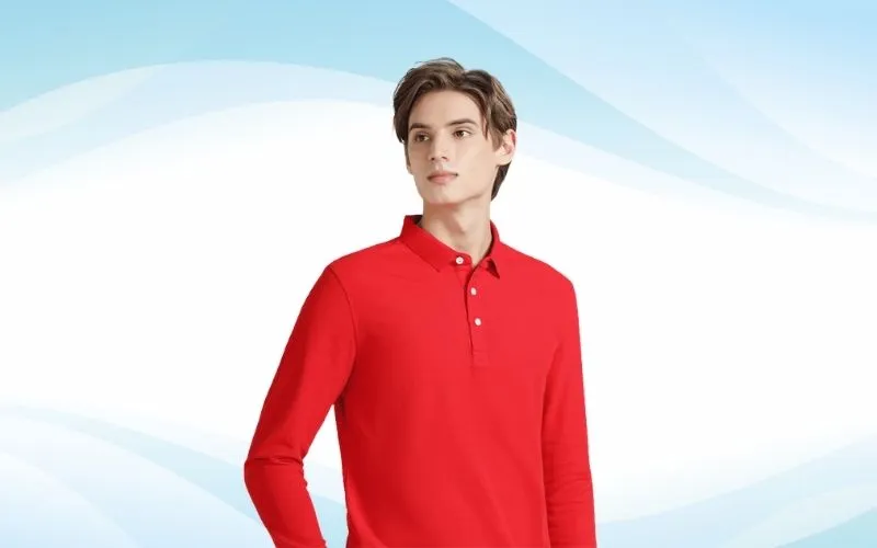 ao-polo-cong-ty áo polo dài tay màu đỏ