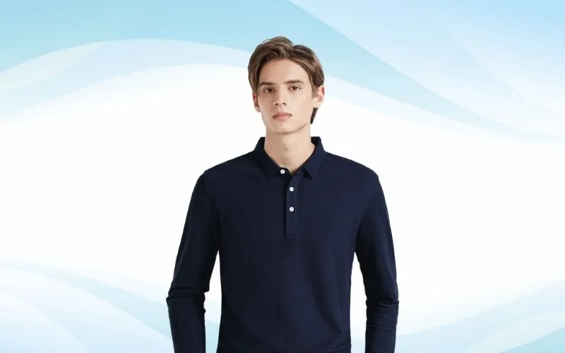 ao-polo-dai-tay áo polo dài tay màu xanh dương