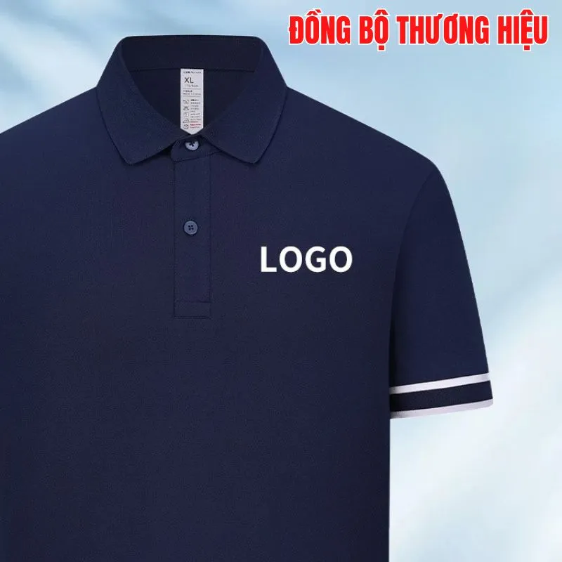 in logo lên áo polo đồng phục gb11