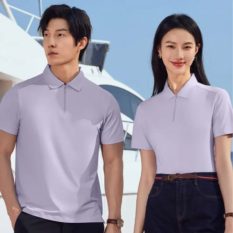 đồng phục áo polo có dây kéo gb10