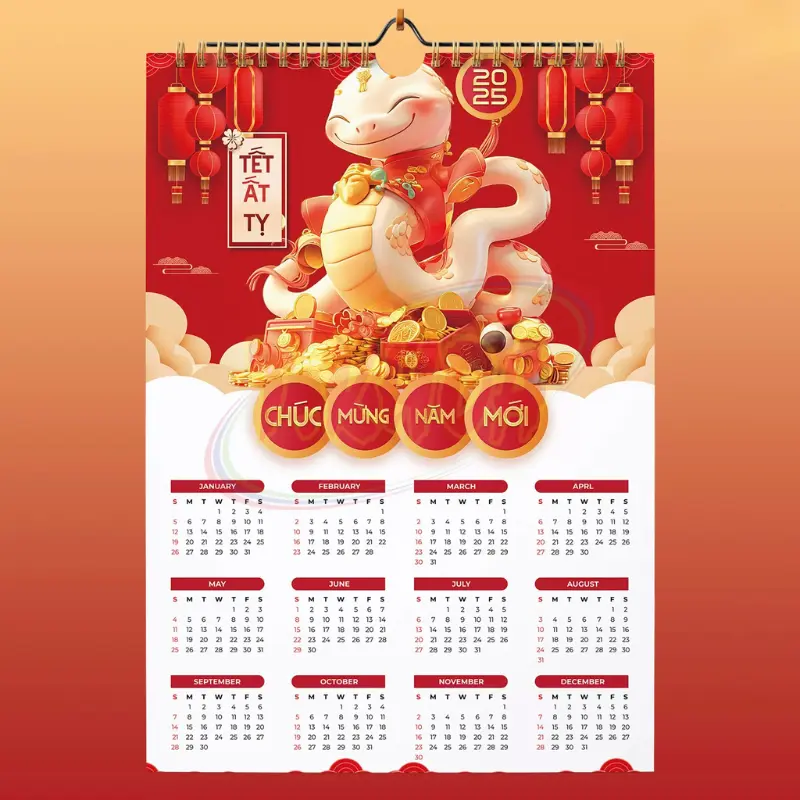 in lịch tết - quà tết cho khách hàng