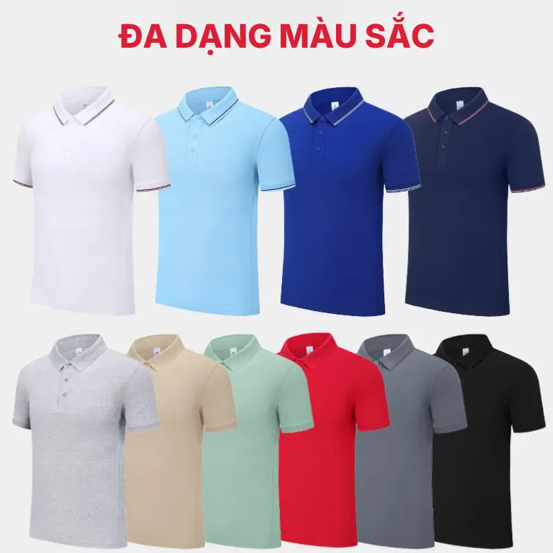 bảng màu đa dạng của áo thun đồng phục
