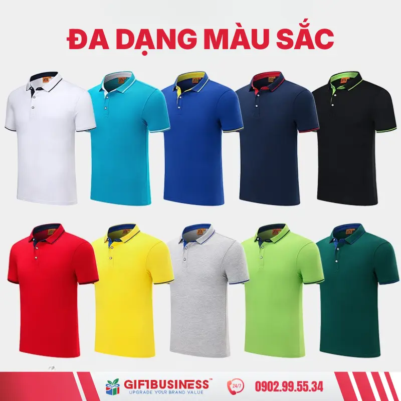 màu sắc áo polo đồng phục gb03