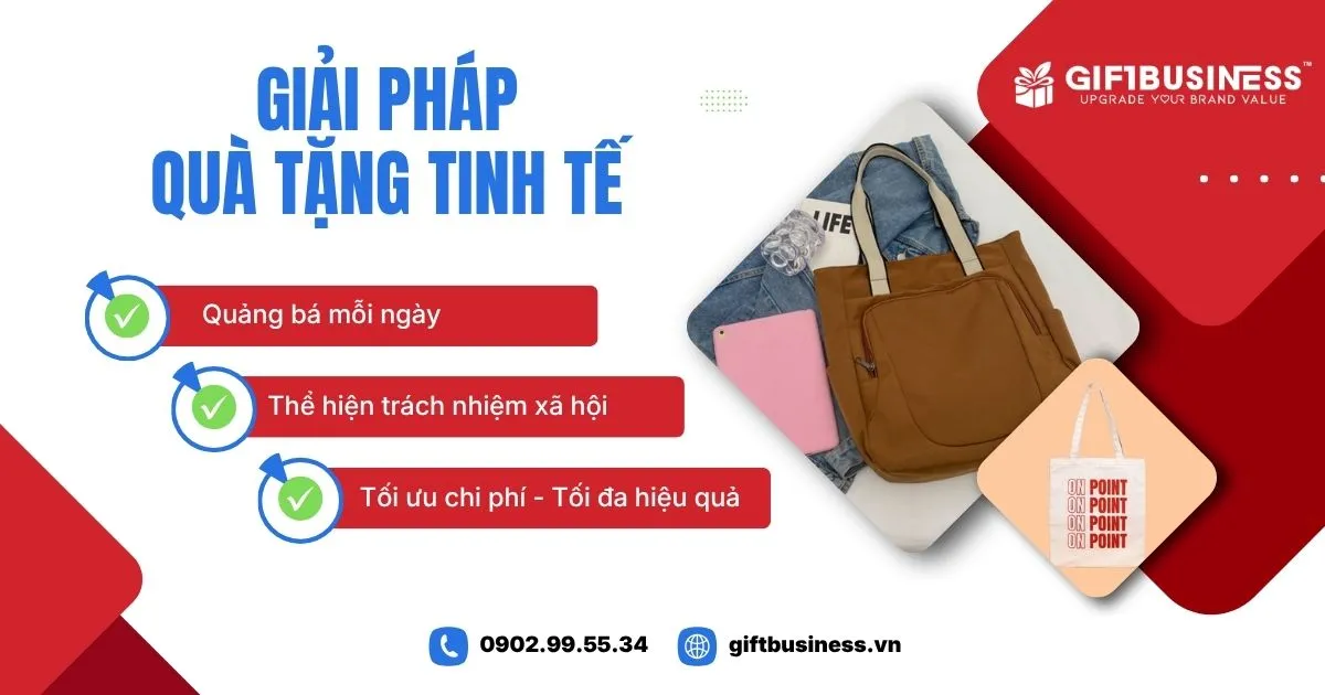 túi canvas quà tặng in logo