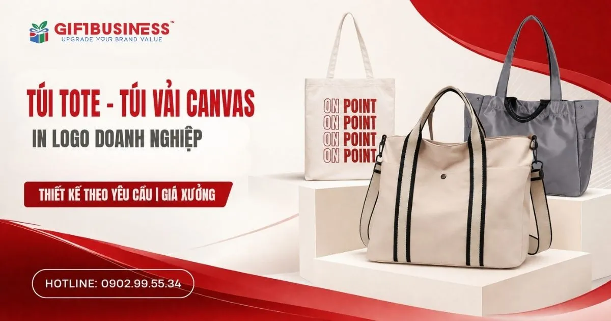 Túi vải canvas in logo