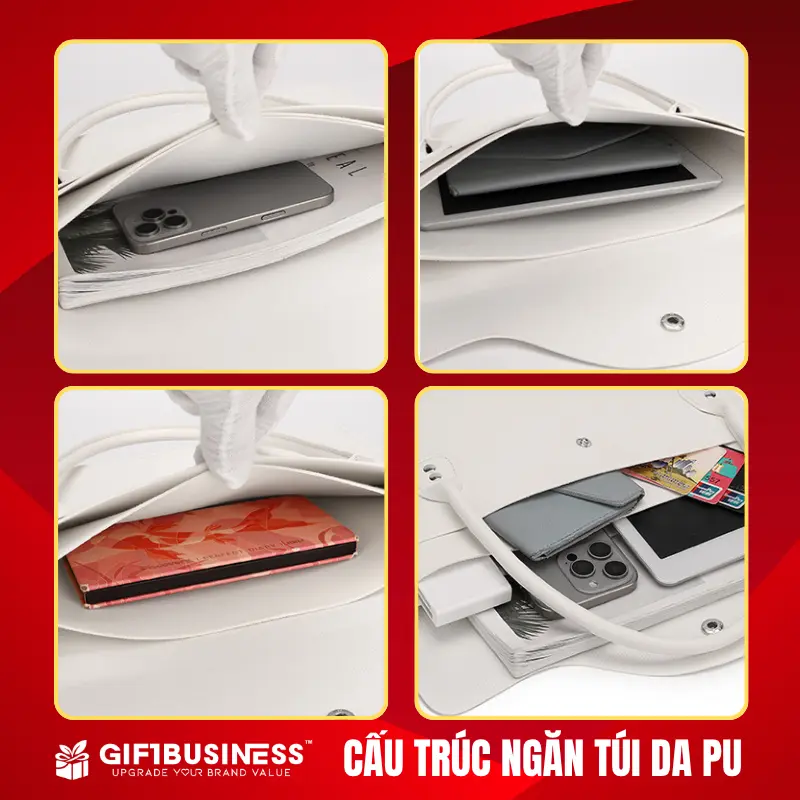 túi xách da pu in logo quà tặng