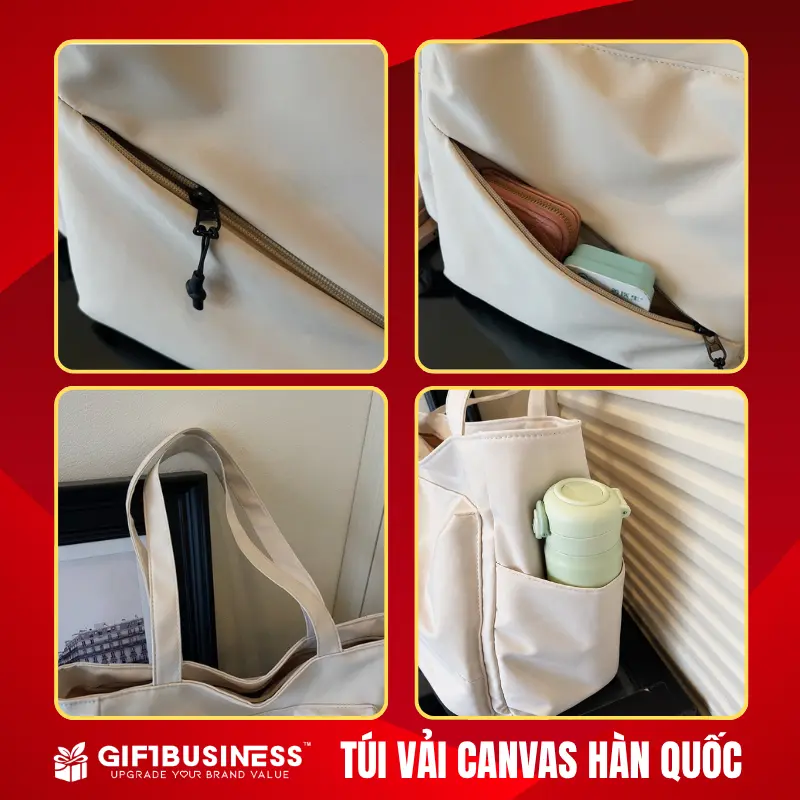 cấu trúc túi vải canvas hàn quốc