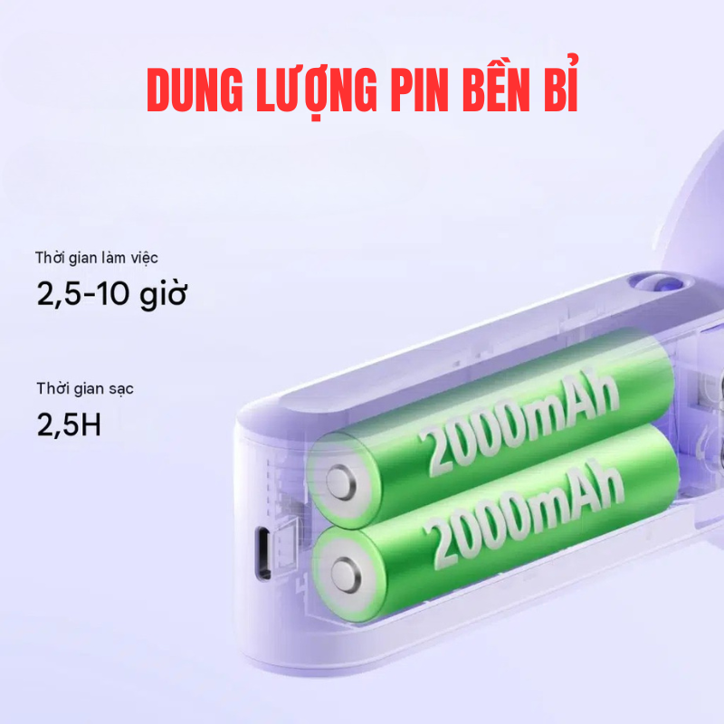 dung lượng pin 4000mah - quạt cầm tay GOOJODOQ GFS003
