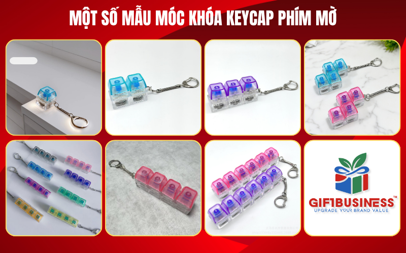 mẫu mã móc khóa keycap phím mờ
