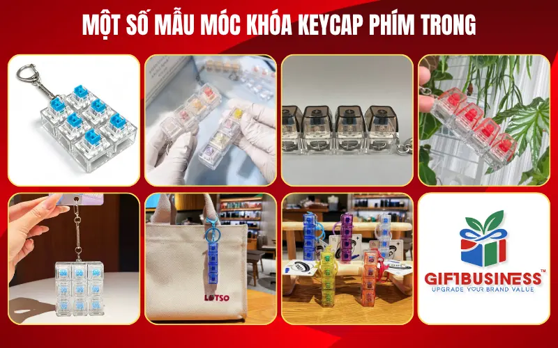 móc khóa keycap phím trong