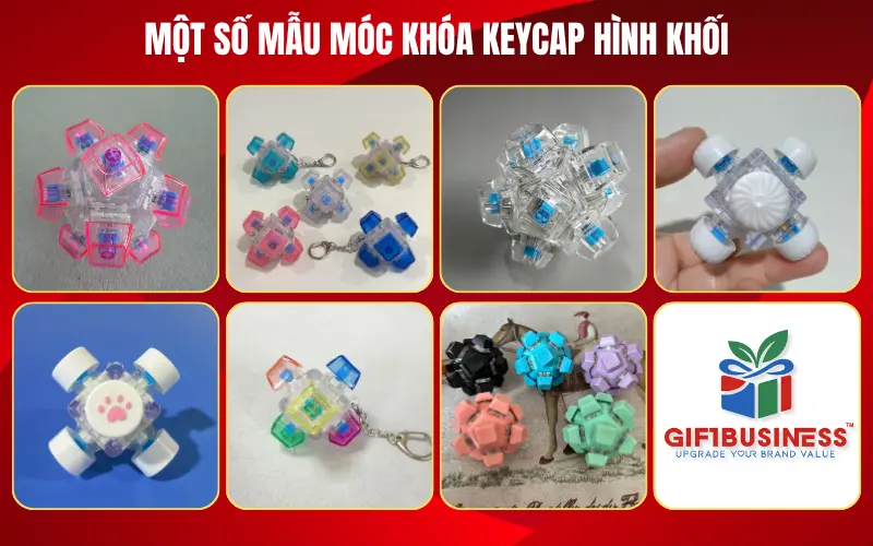 móc khóa keycap hình khối in logo
