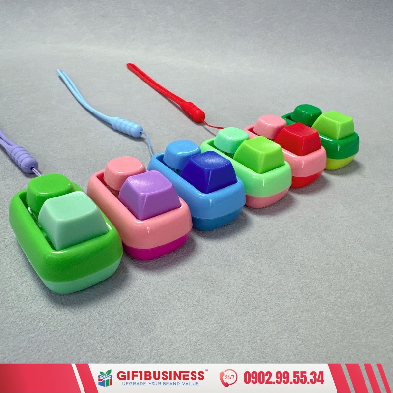 móc khóa keycap nút vỏ quả 