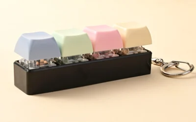 móc khóa keycap 4 phím đế đen
