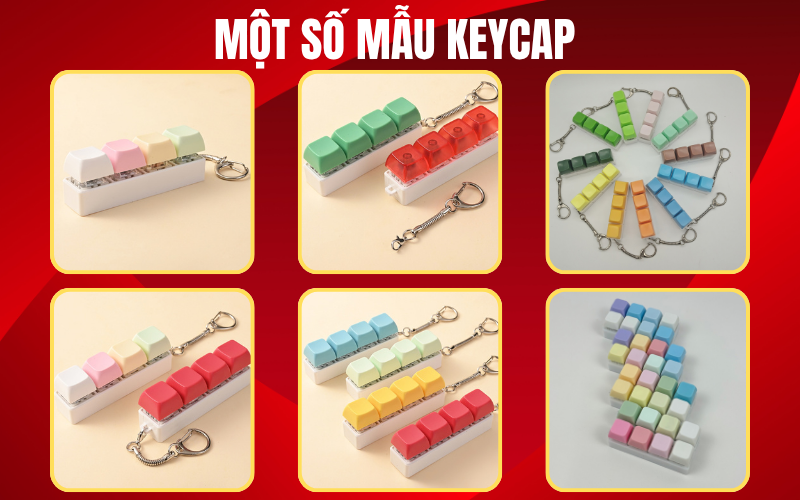 quà tặng móc khóa kaycap đế trắng 