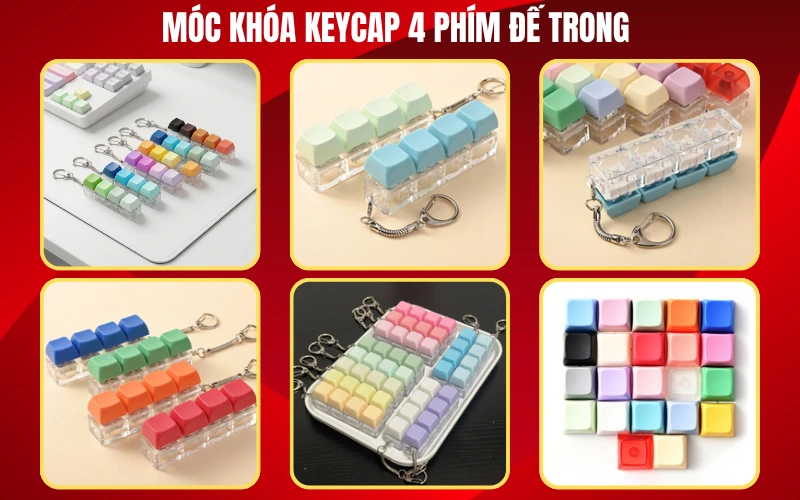 móc khóa keycap đế trong 4 phím